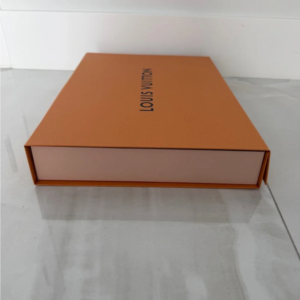 Louis Vuitton New “Button” Close Box w Tissue Ribbon Receipt Holder Shopping Bag - Picture 9 of 16
